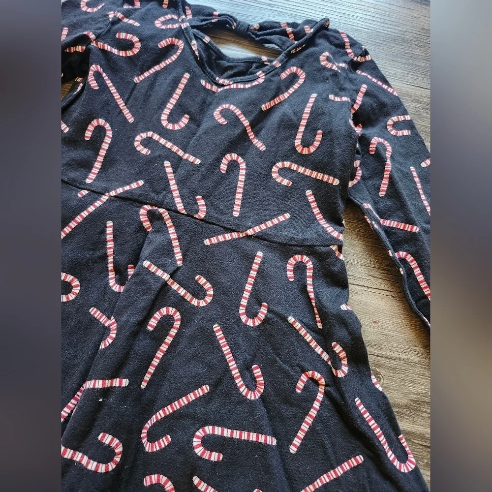 The Children's Place 5t Candy Cane Patterned Kids Dress - Picture 2 of 4